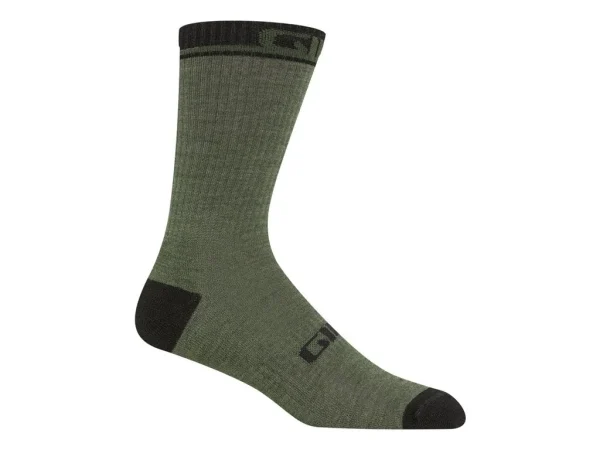 Calcetín invierno Giro lana merino verde oliva