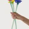 MOUTHBLOWN CRYSTAL FLOWER YELLOW - Imagen 4
