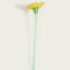 MOUTHBLOWN CRYSTAL FLOWER YELLOW - Imagen 3