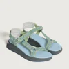 SANDALIA ISLAND RAFIA AZUL - Imagen 2