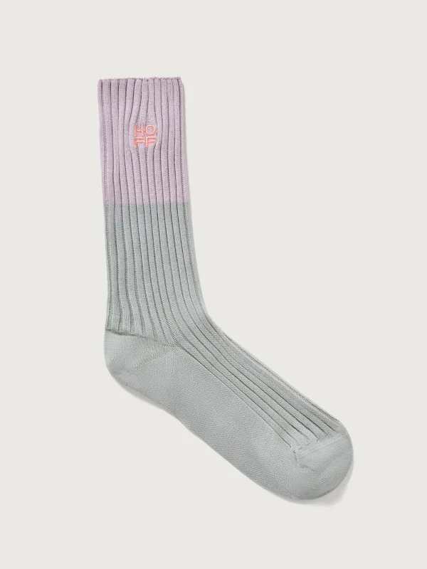 CALCETÍN GRIS MALVA
