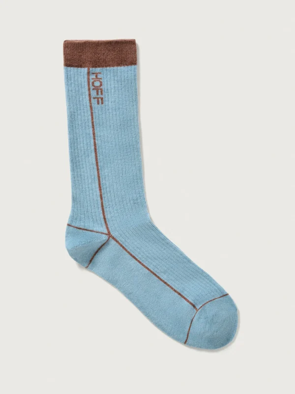 CALCETÍN CON DETALLE RAYA AZUL