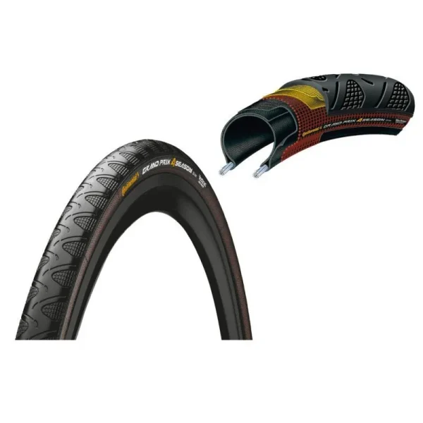 CUBIERTA CONTINENTAL GRAND PRIX 4 SEASON 700x28C PLEGABLE NEGRO 28-622