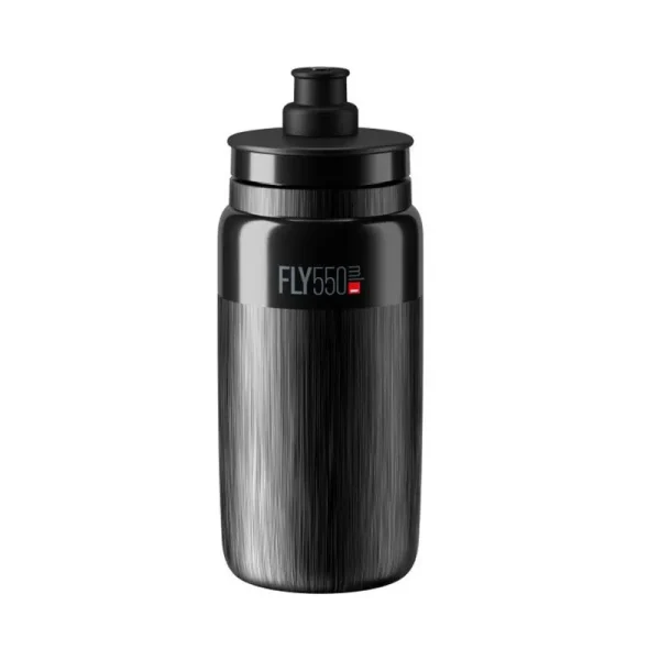 BIDON ELITE FLY TEX NEGRO LOGO GRIS 550 ml