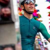 Maillot ciclismo manga corta Pissei Sanremo color verde - Imagen 4