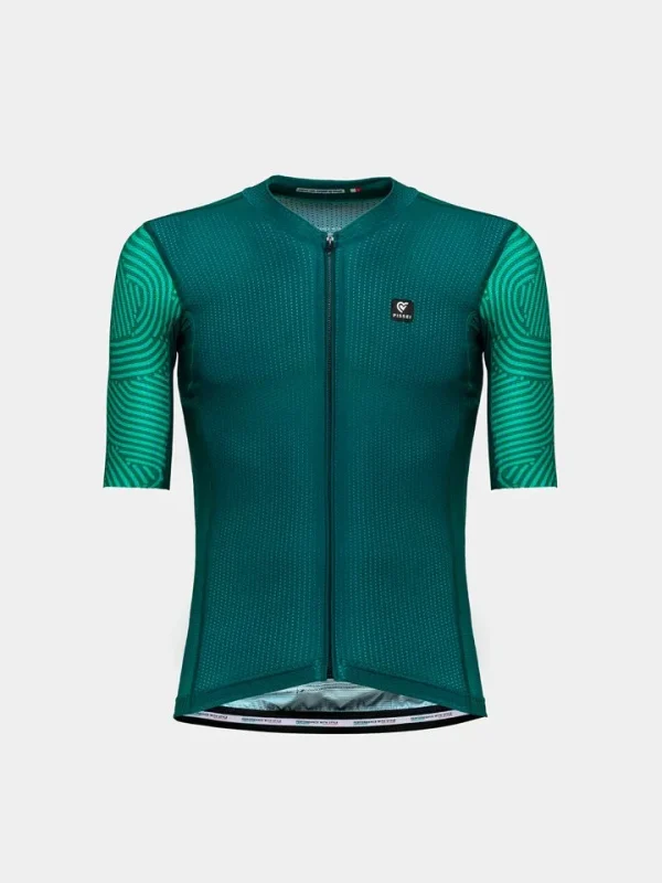 Maillot ciclismo manga corta Pissei Sanremo color verde
