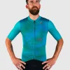 Maillot ciclismo manga corta Pissei Tempo color verde - Imagen 2
