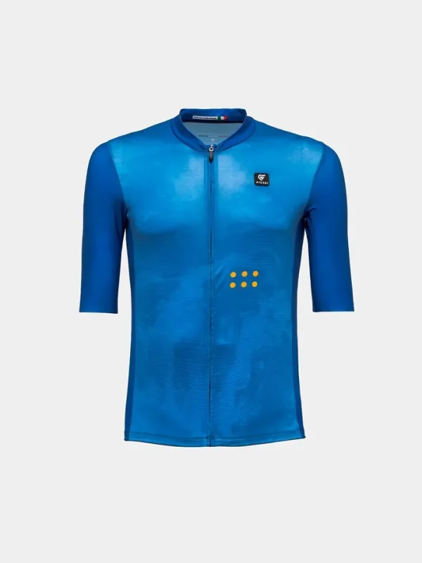 Maillot ciclismo manga corta Pissei Tempo color azul