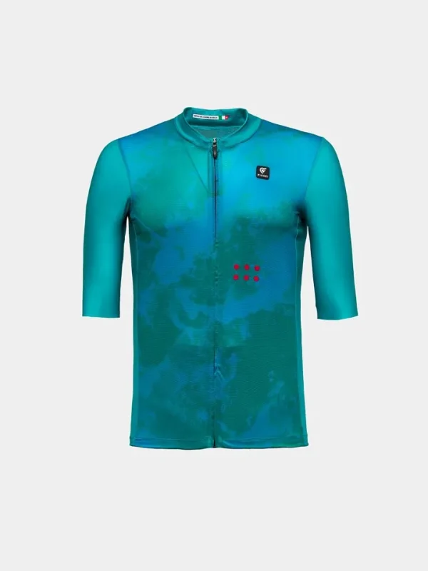 Maillot ciclismo manga corta Pissei Tempo color verde