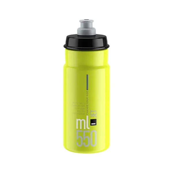 BIDON ELITE JET AMARILLO FLUO LOGO NEGRO 550 ml