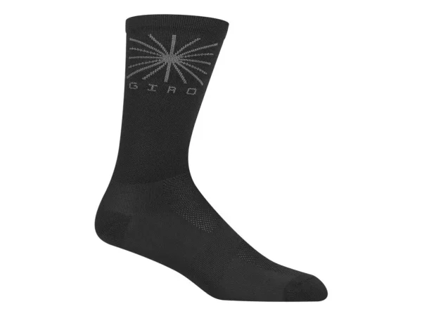 Calcetin GIRO COMP RACER HIGH RISE negro/gris sol