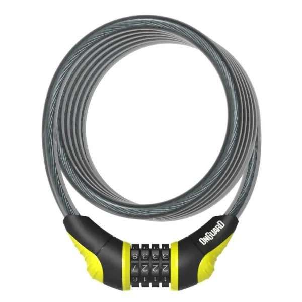 CANDADO CABLE COMBINACION ONGUARD DOBERMAN X 185 cm – 12mm NEGRO