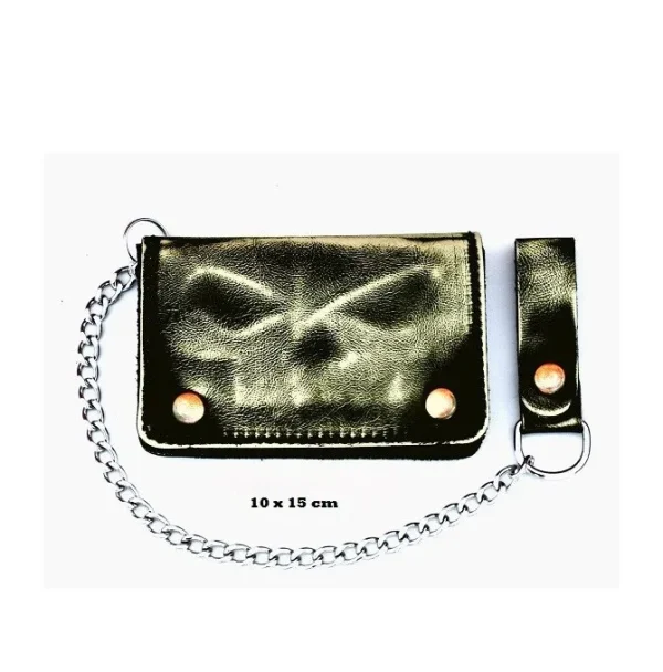 Cartera cuero vintage con cadena
