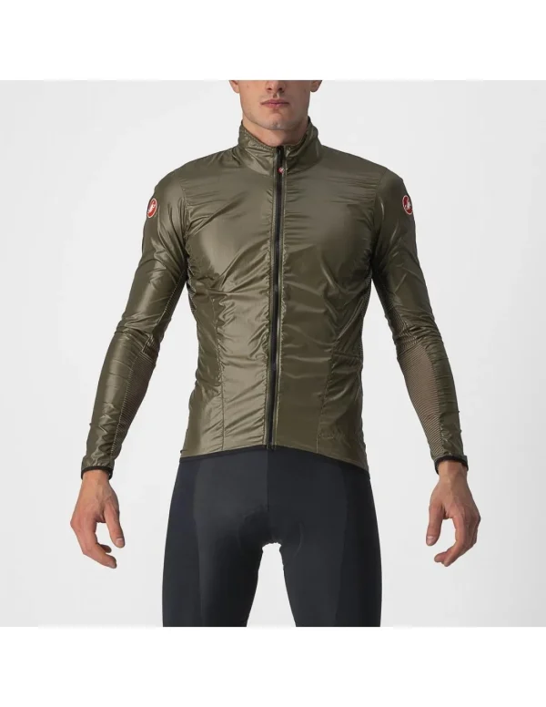 Chaqueta cortavientos Castelli Aria Shell color musgo