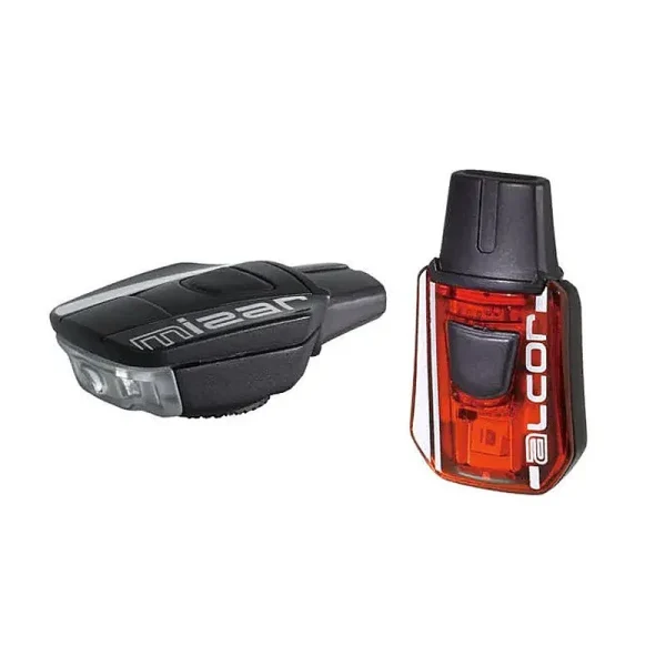 JUEGO DE LUCES MOON DELANTERA MIZOR TRASERA ALCOR USB NEGRO