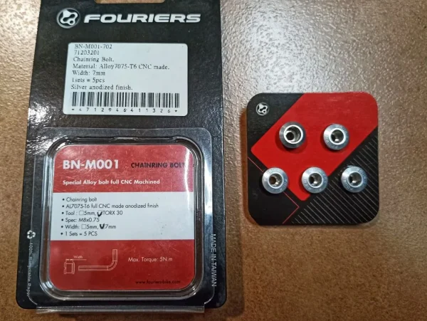 Fouriers 5 Tornillos platos macho y hembra 7 mm